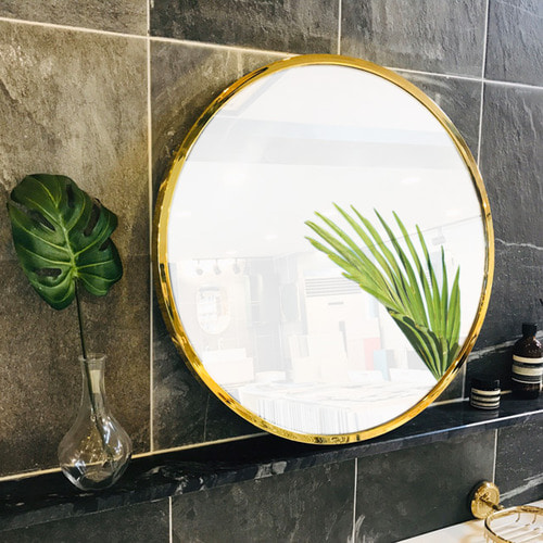 골드원형거울 벽걸이 욕실 카페 화장대 현관 거울