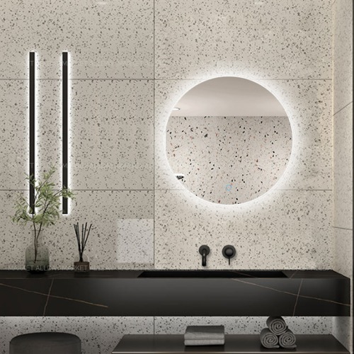 욕실 조명거울 원형 프레임 LED 디자인 현관거울
